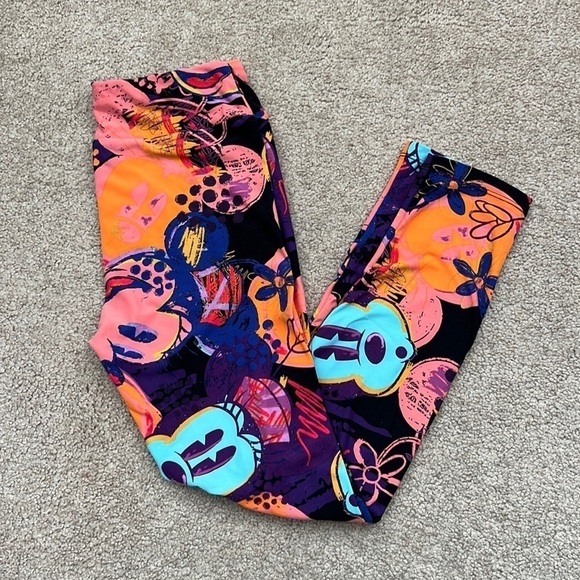 LuLaRoe Mickey Mouse One Size Leggings - Picture 1 of 4